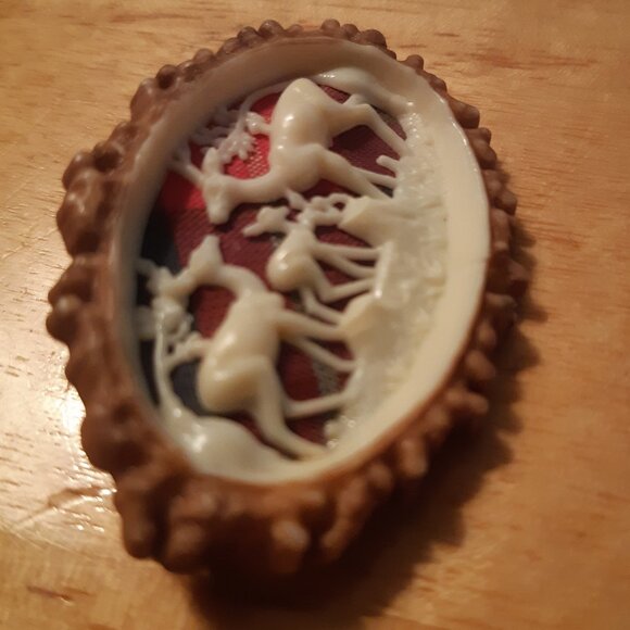 Rare 1940s Brooch-Celluloid Scottish Deer Family - Picture 3 of 8